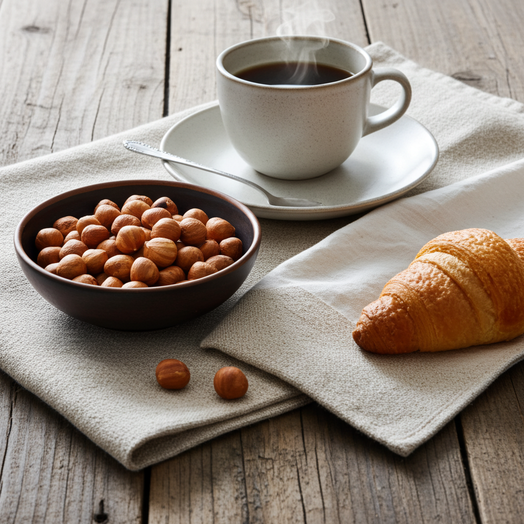 Haselnusskerne (mit Haut, runde Römer)