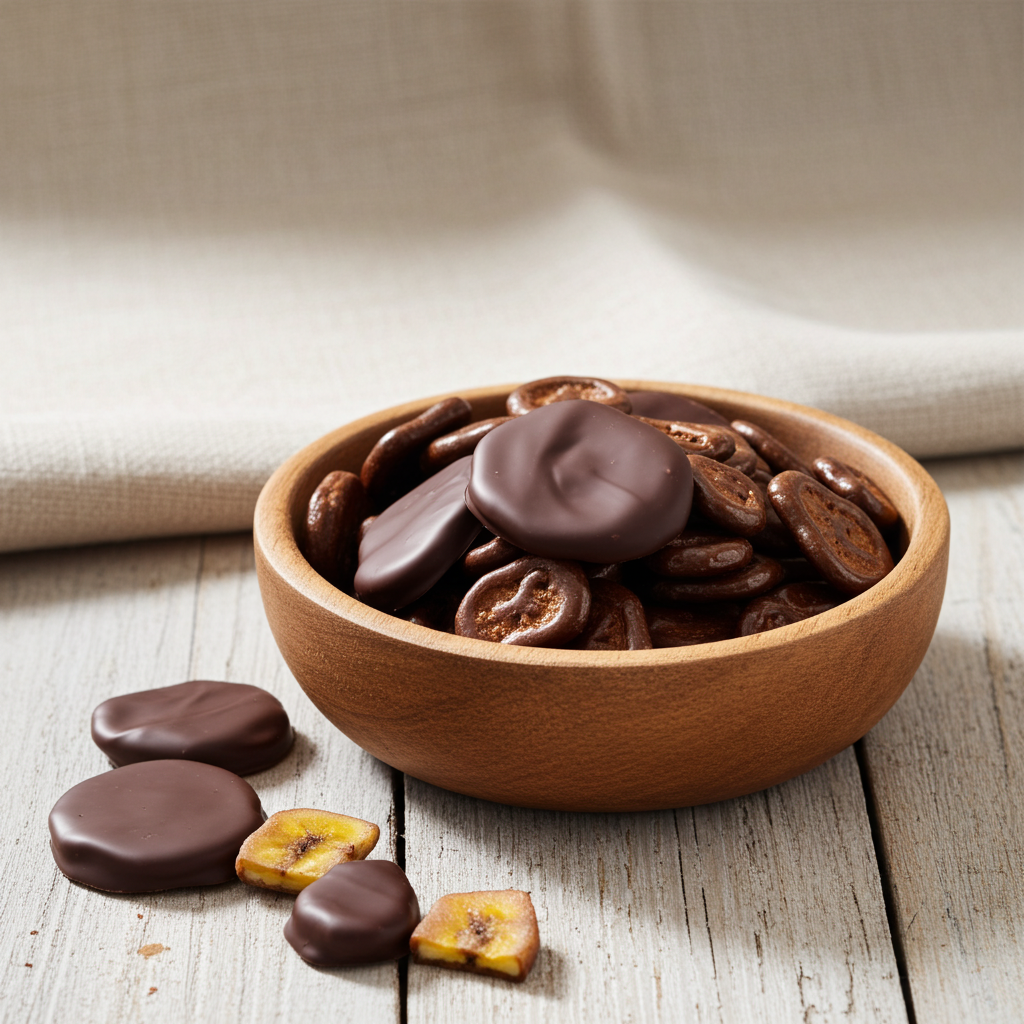 Bananenchips mit Zartbitter-Schokolade