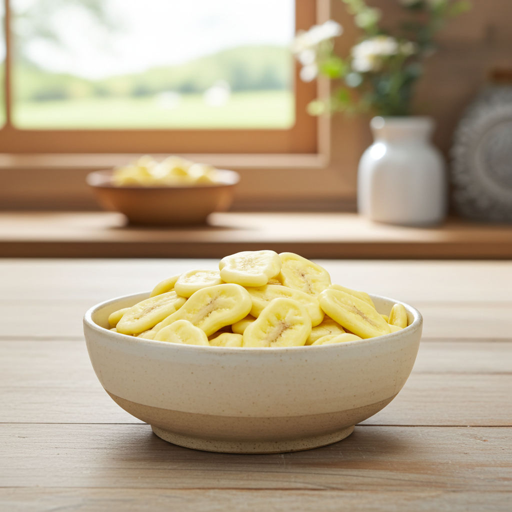 Bananenchips mit Joghurt-Schokolade