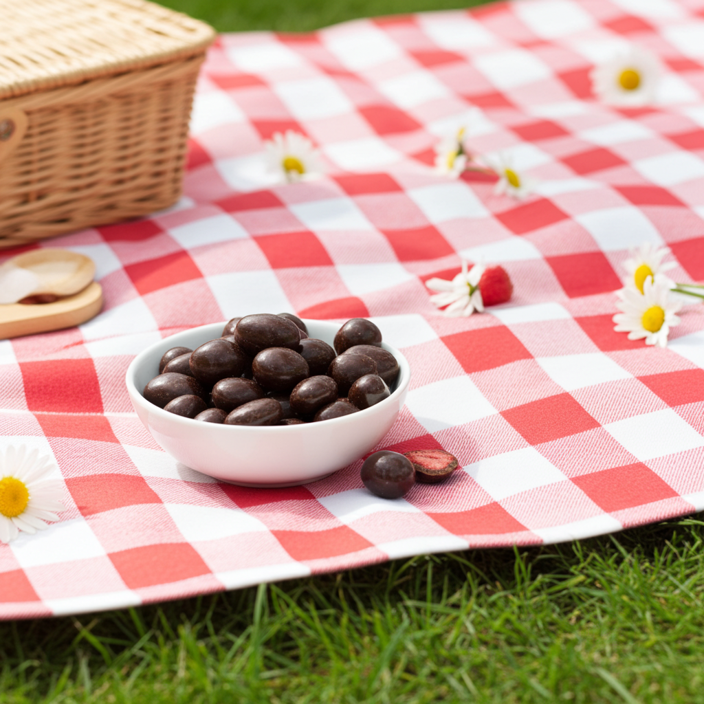 Erdbeeren gefriergetrocknet mit Zartbitter-Schokolade