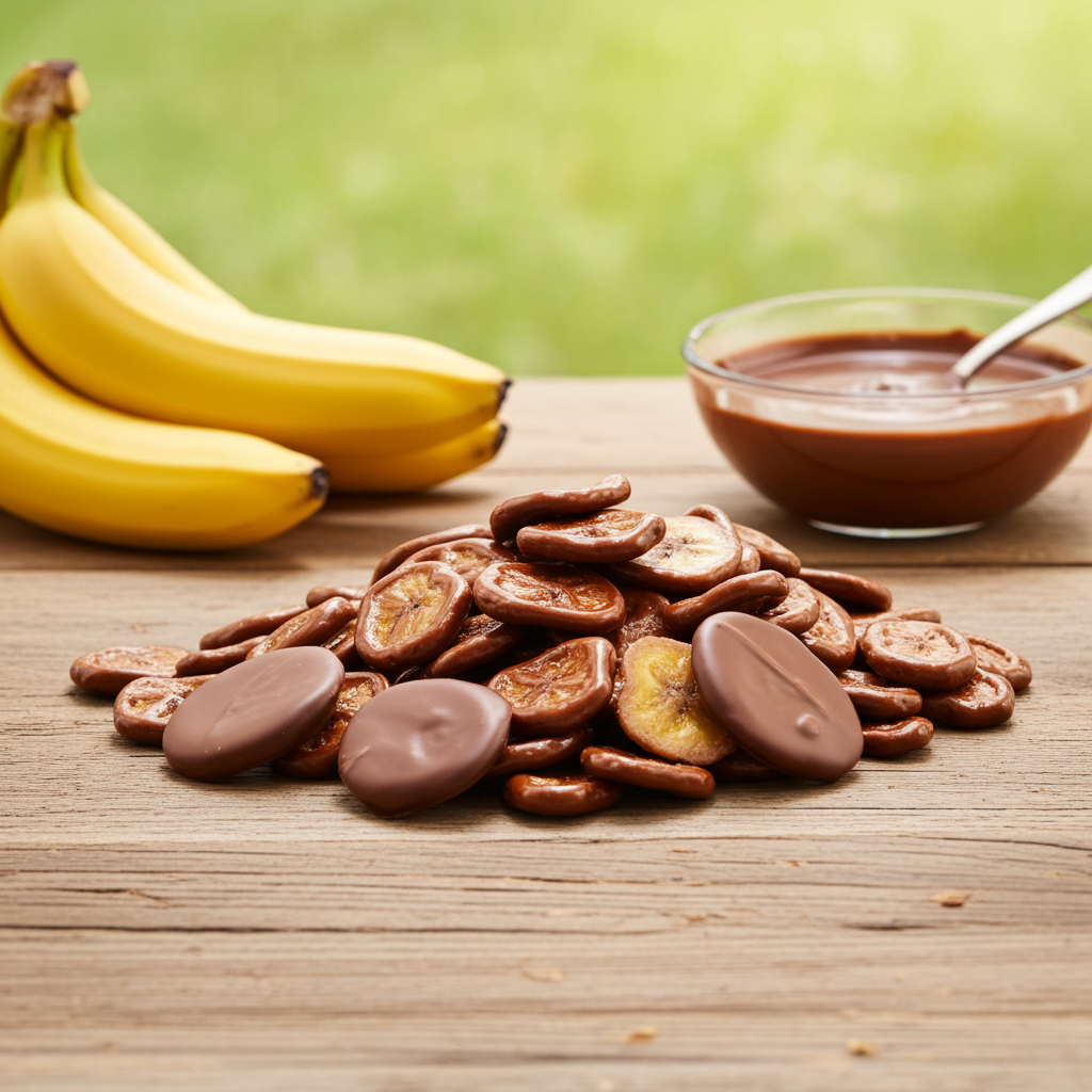 Bananenchips mit Vollmich-Schokolade