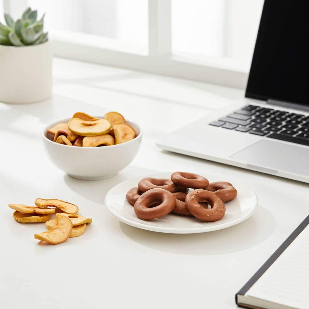 Apfelringe mit Vollmich-Schokolade