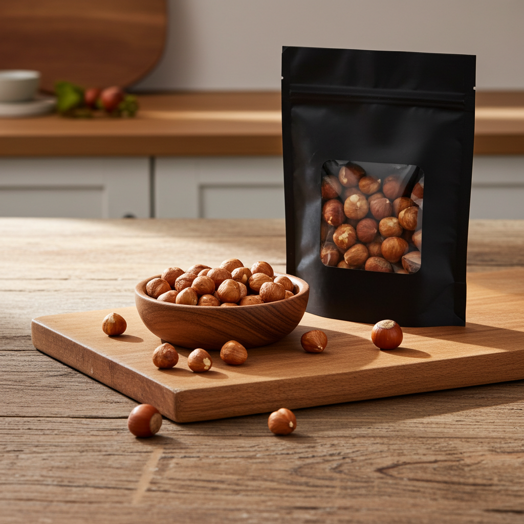 Haselnusskerne (mit Haut, runde Römer)