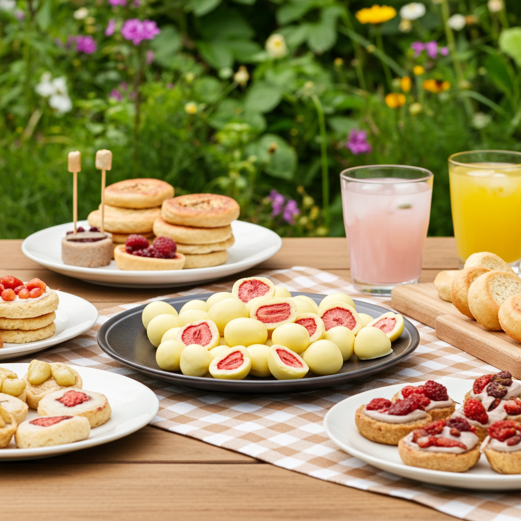 Erdbeeren gefriergetrocknet mit Joghurt-Schokolade