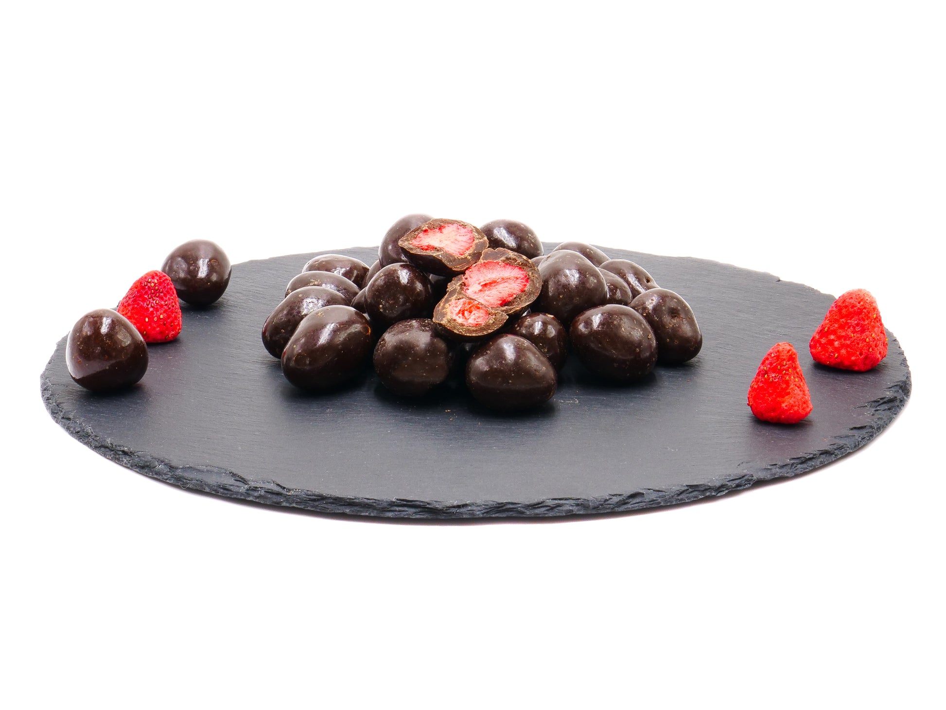 Erdbeeren-Zartbitter-Schokolade