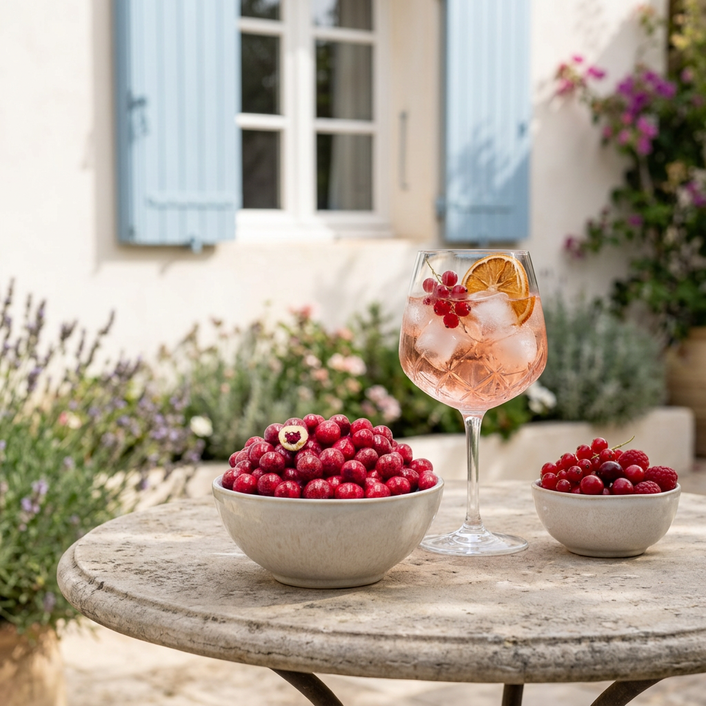 Johannisbeeren mit weißer Schokolade