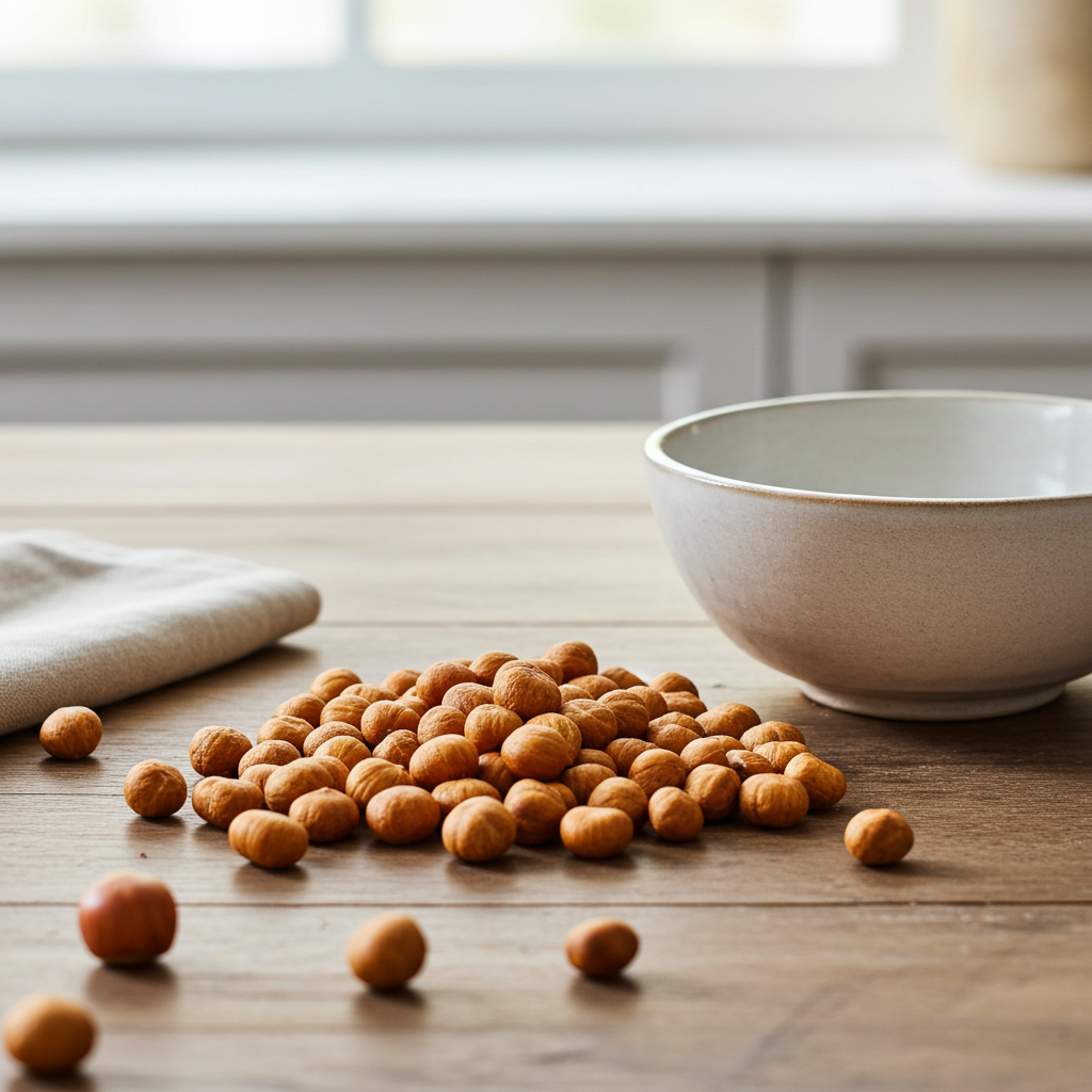 Haselnusskerne (mit Haut, runde Römer)