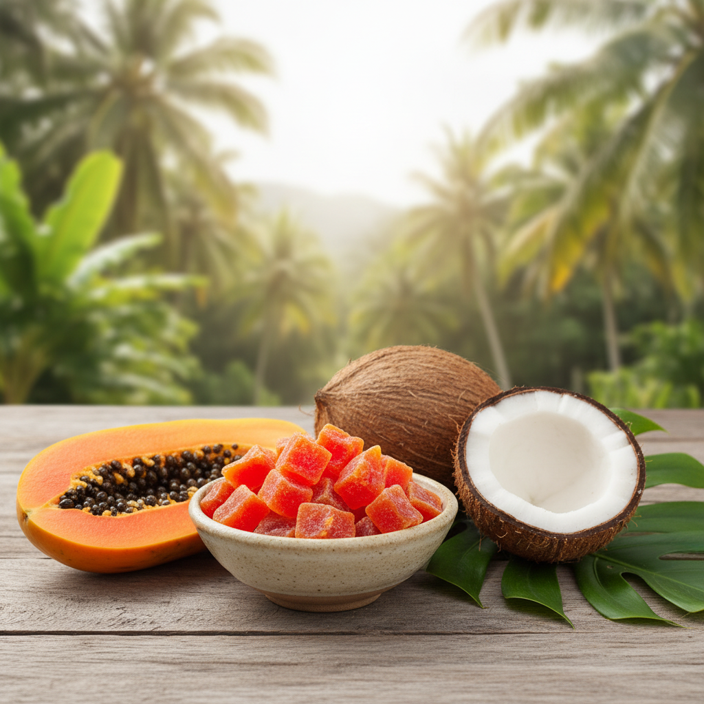 Papaya-Stücke (kandiert, getrocknet)