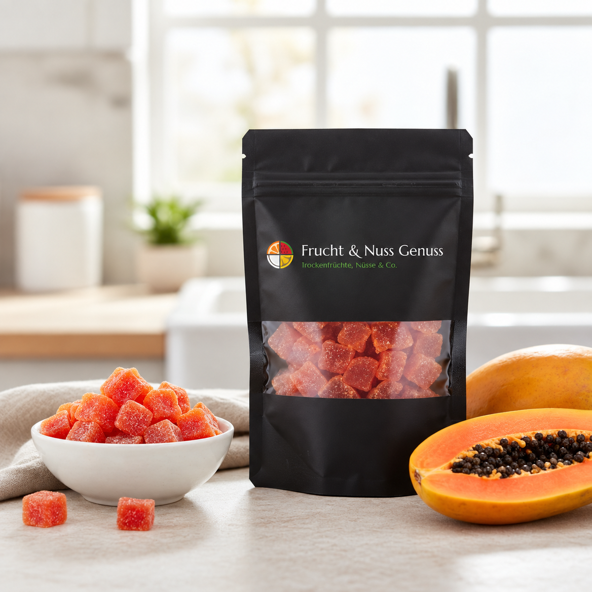 Papaya-Stücke (kandiert, getrocknet)