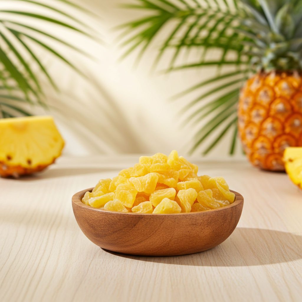 Ananasstücke (getrocknet, kandiert)