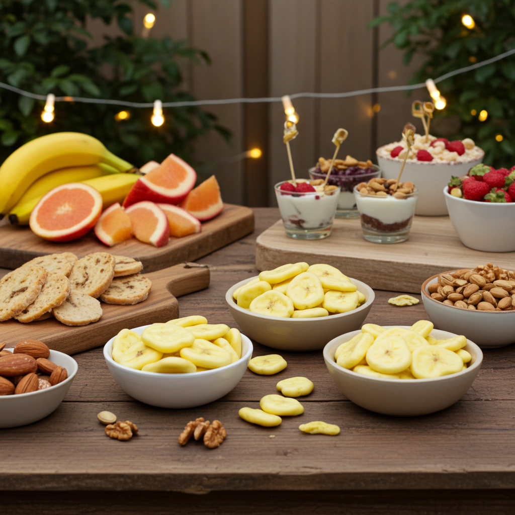 Bananenchips mit Joghurt-Schokolade