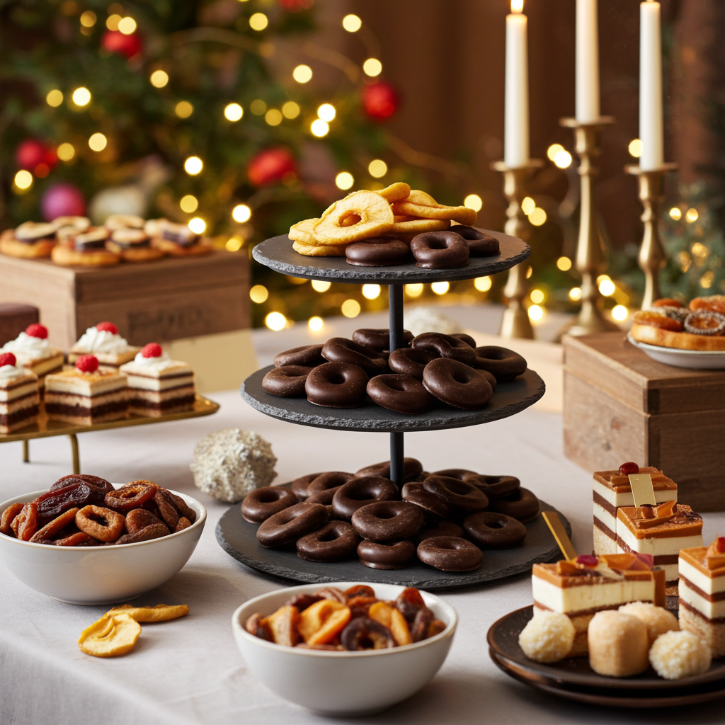 Apfelringe mit Zartbitter-Schokolade