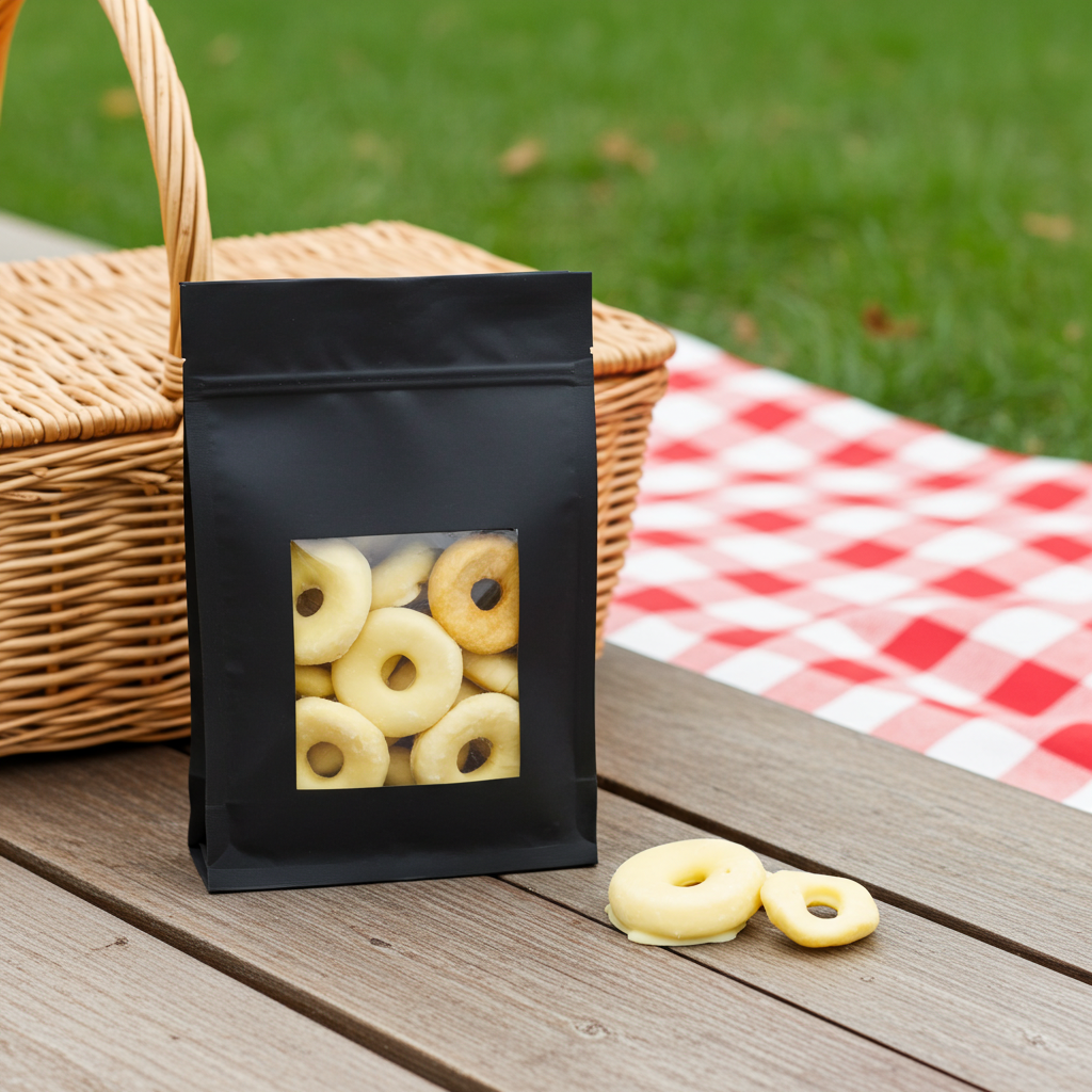 Apfelringe mit Joghurt-Schokolade