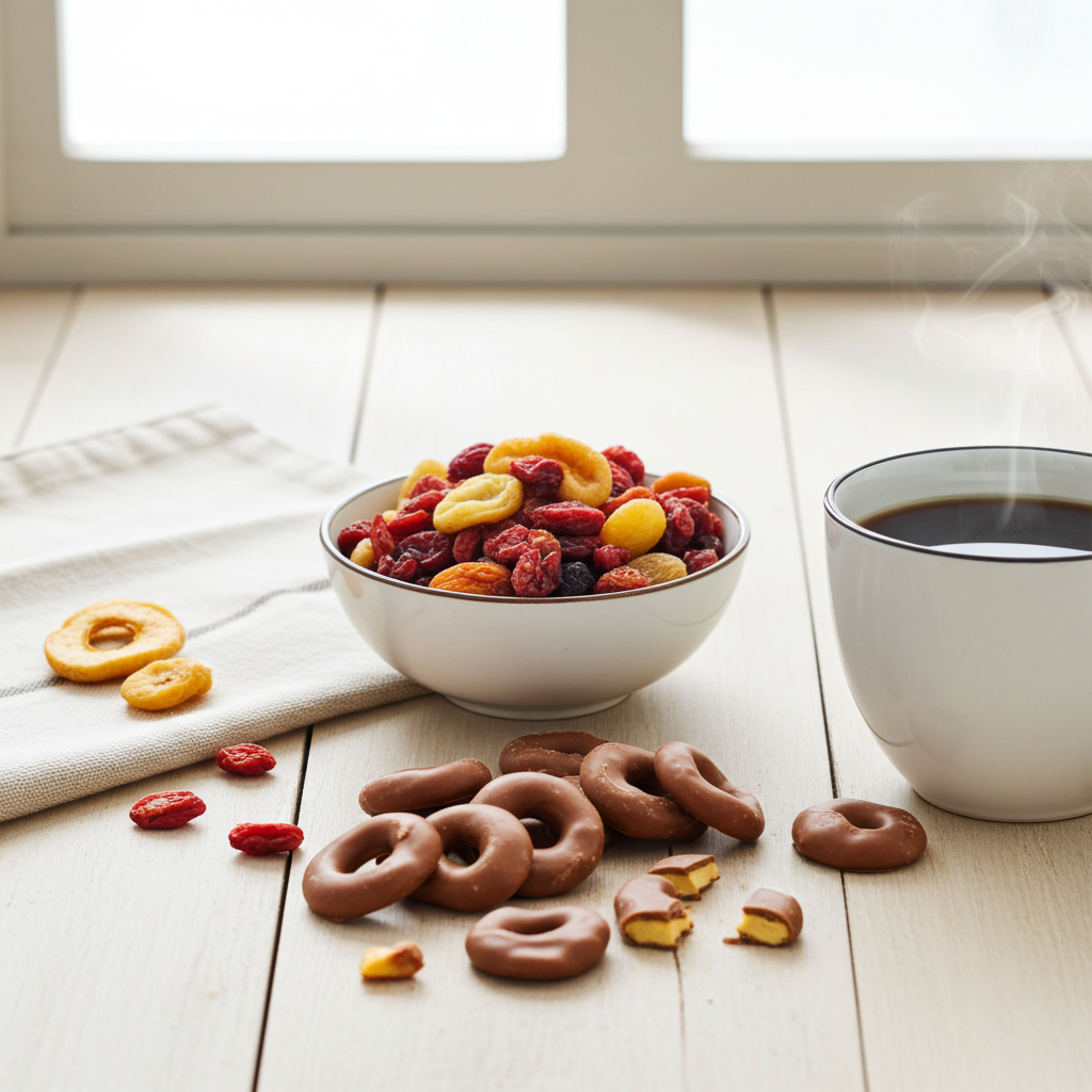 Apfelringe mit Vollmich-Schokolade