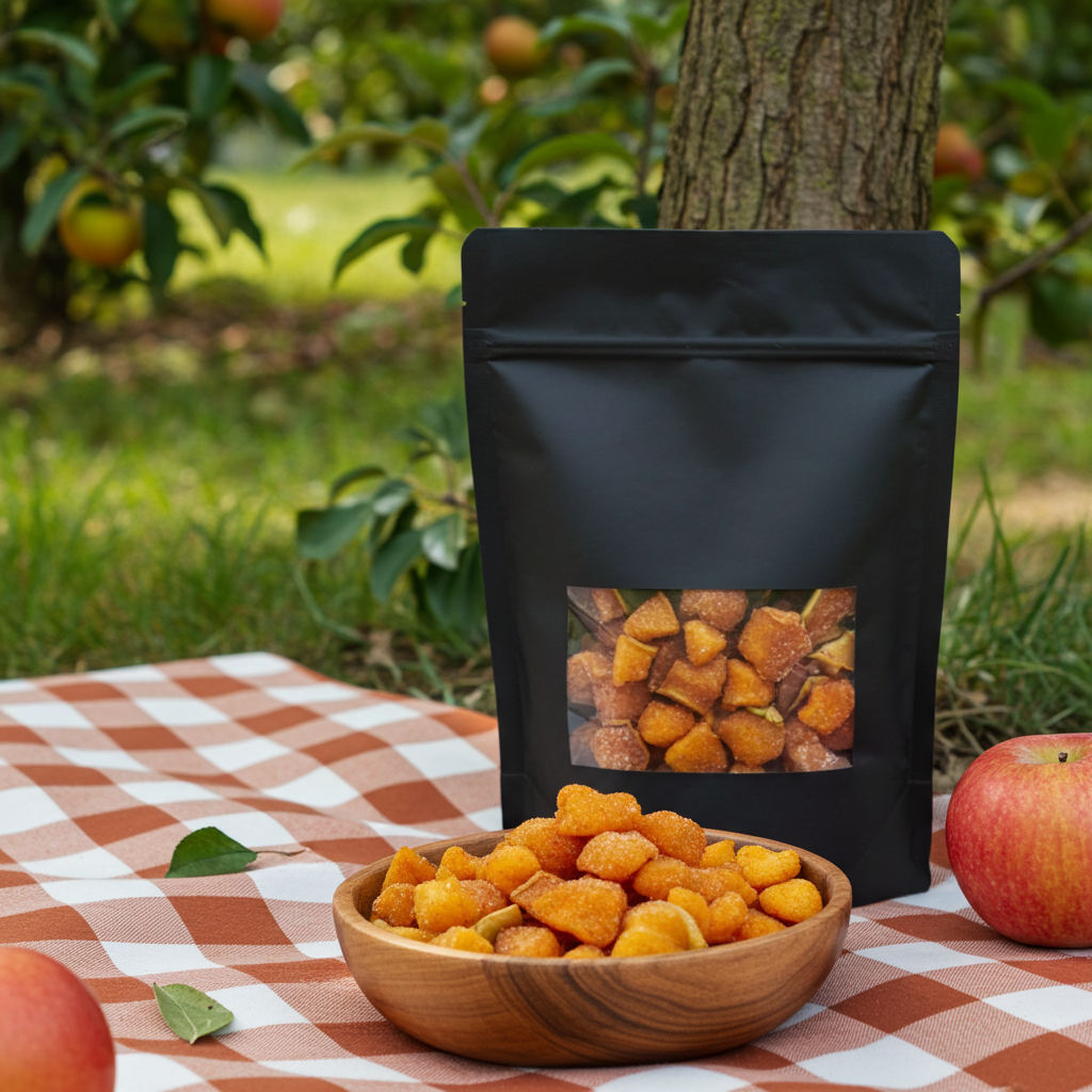 Apfelstücke getrocknet (mit Zimt & Zuckerkruste)