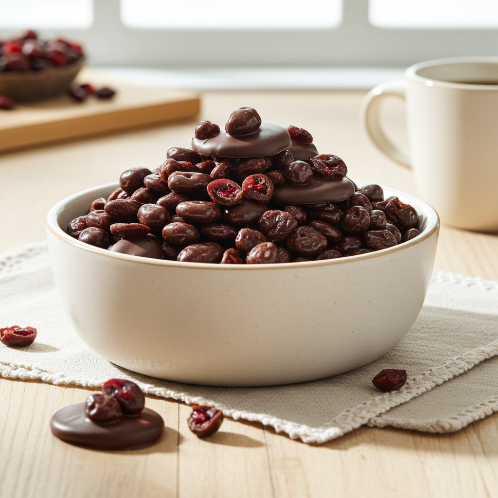 Cranberries mit Zartbitterschokolade