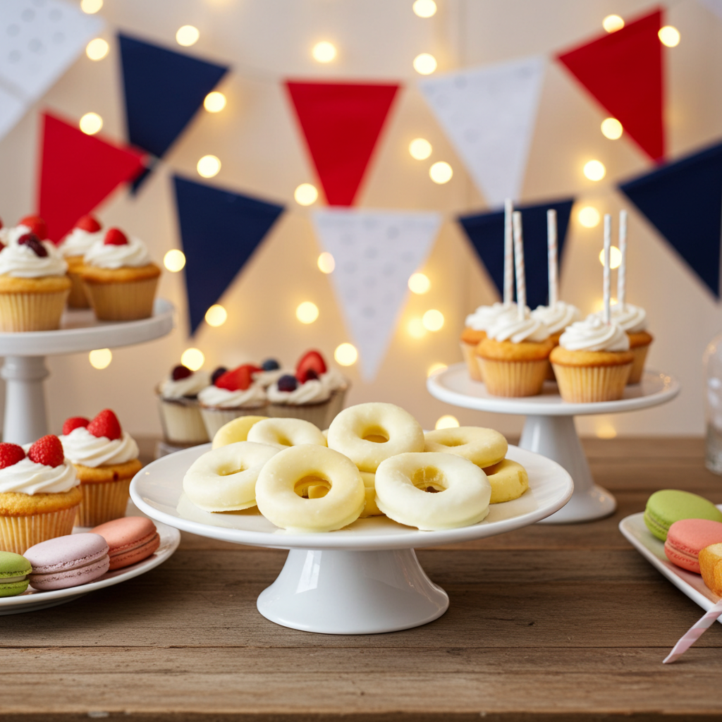 Apfelringe mit Joghurt-Schokolade